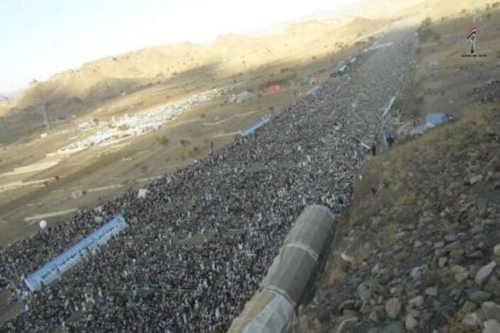 عرض قوة لجماعة الحوثي في  العاصمة صنعاء