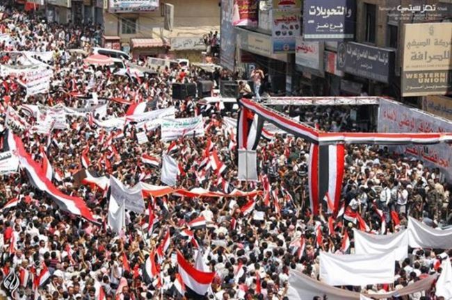 اقليم الجند ينتفض ومئات الالاف يخرجون الى الشوارع رفضا لتهديدات الحوثي ((صور))