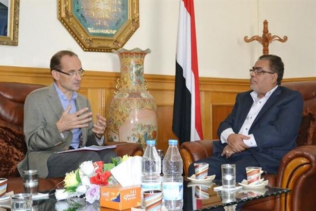 محافظ عدن يلتقي ممثل مفوضية اللاجئين في اليمن