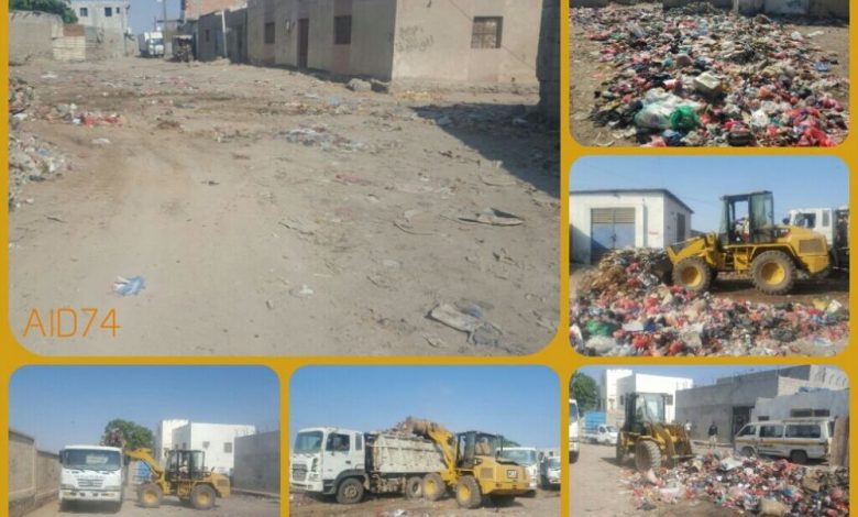 حملة نظافة في حي كود العثماني في الشيخ عثمان عدن