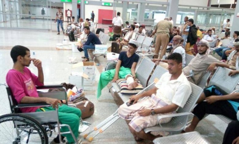 مغادرة 53 جريح من عدن إلى الهند