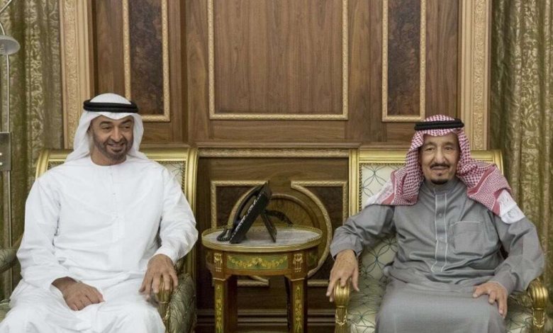 بحثا اخر المستجدات  على الساحة اليمنية .. محمد بن زايد يلتقي الملك سلمان في الرياض