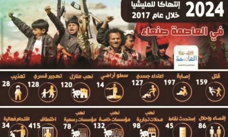 جرائم الحوثيين جعلت 2017 عاماً أسود