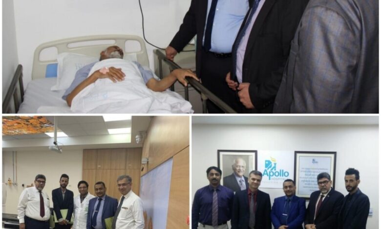 القنصل العام يتفقد اوضاع المرضى بمجموعة مستشفيات ساي في بومباي