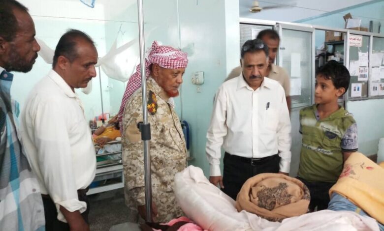رئيس الإدارة الاجتماعية بالمجلس الانتقالي محافظة الضالع يزور جرحى الحرب بمستشفى النصر العام