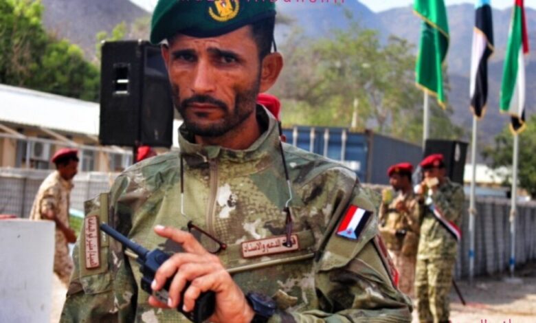 اللواء 12 عمالقة ينعي إستشهاد القائد ابواليمامة اليافعي