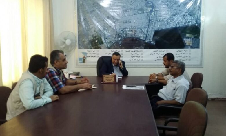 مدير عام المنصورة يلتقي المدير التنفيذي لمشاريع الUN في عدن