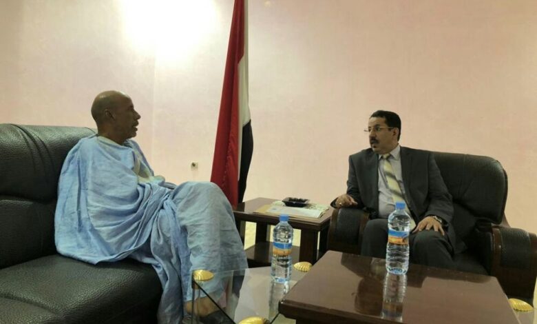 العرادة يستقبل رئيس جمعية الصداقة اليمنية الموريتانية
