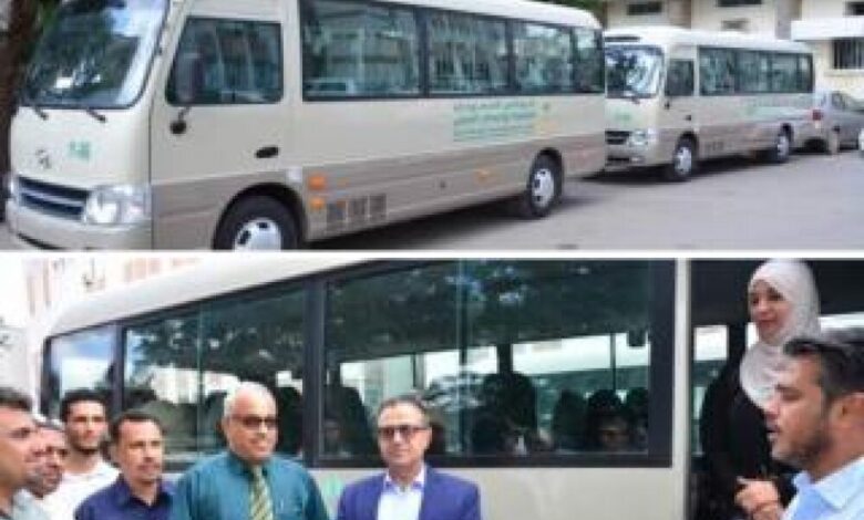 عدن .. لصور يدشن عمل الحافلات المقدمة من البرنامج السعودي للتنمية وإعمار اليمن