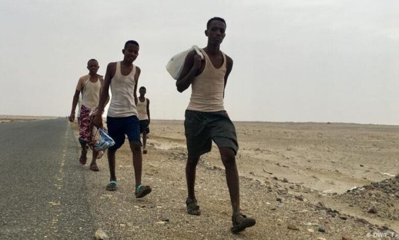سكان : سواحل اليمن تستقبل يوميا اكثر من الفين مهاجر افريقي وغياب تام للدولة
