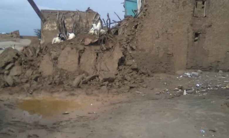 الفيضانات تضرب مديرية رضوم في محافظة شبوة ..