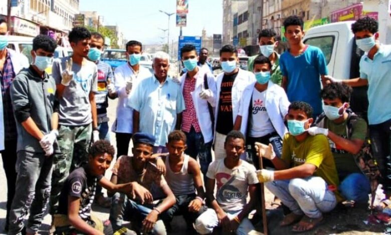 جمعية طلاب مديرية ردفان تنفذ مبادرة ساعة نظافة