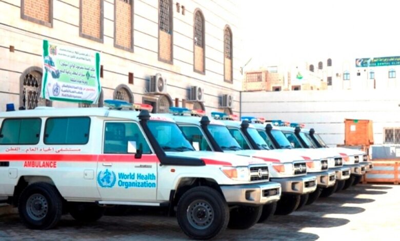 حضرموت : مكتب الصحة بالوادي يتسلم 6 سيارات اسعاف وتجهيزات ومعدات طبية لمستشفى الحياة بالقطن وسيئون