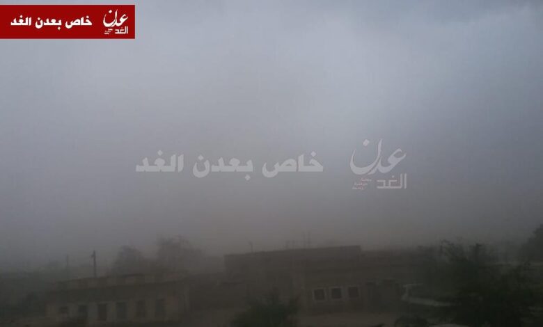 هطول أمطار غزيرة مصحوبة بغبار في مديرية احور