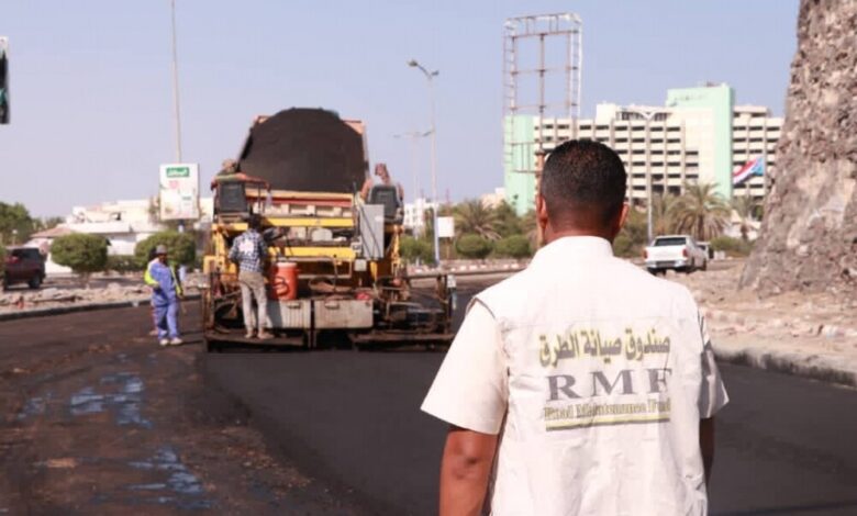 اكتمال أعمال الصيانة والتأهيل لبعض الطرقات في عدن